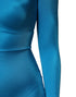 Dolce & Gabbana Blue Nylon Crew Neck Bodycon Jumpsuit Dress